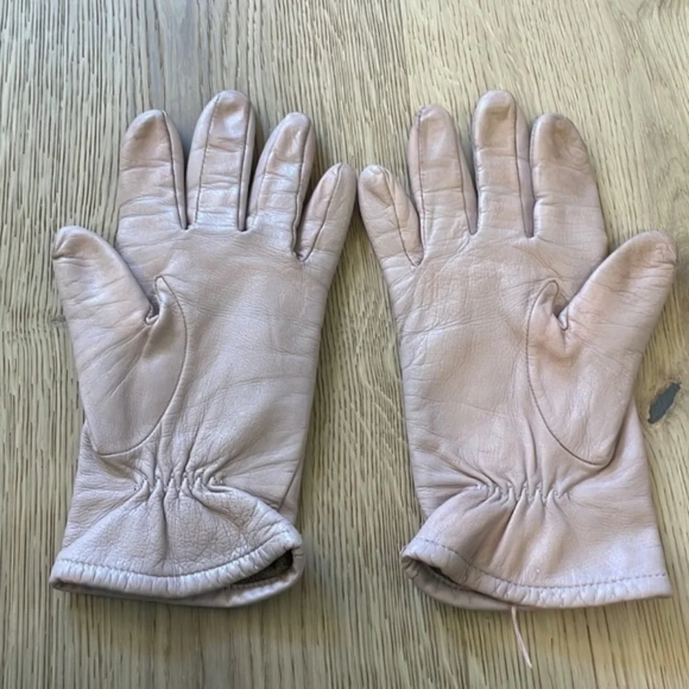 Fownes Genuine Leather Gloves Womens Pink Lined Size 7.5 Winter Gloves